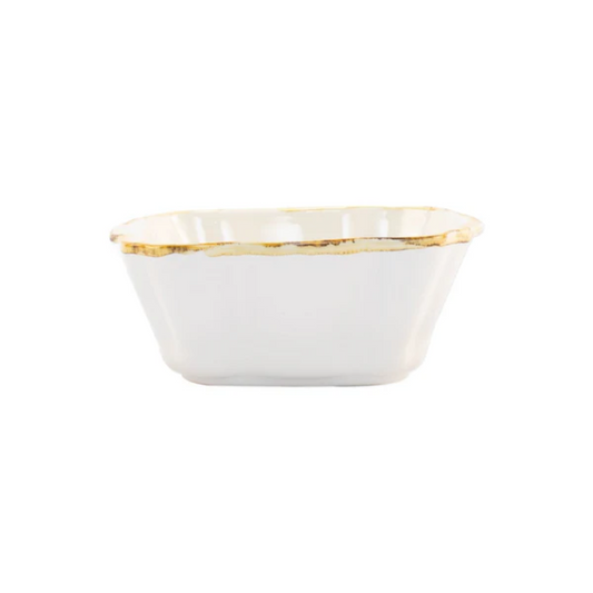 Vietri White Small Square Baker