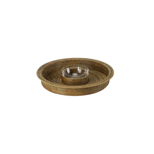 Calaisio Chip & Dip with Round Glass 16 oz Dish