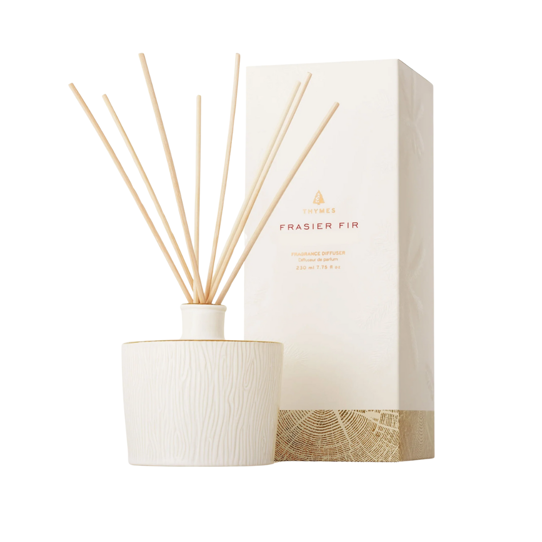 Thymes Frasier Fir Gilded Ceramic Reed Diffuser