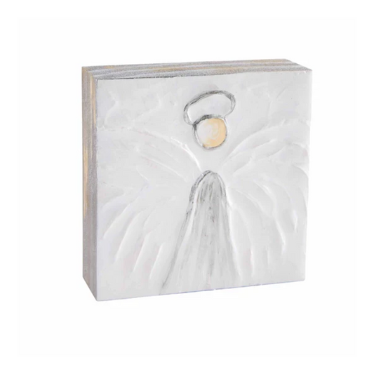 Small Angel Block Plaque