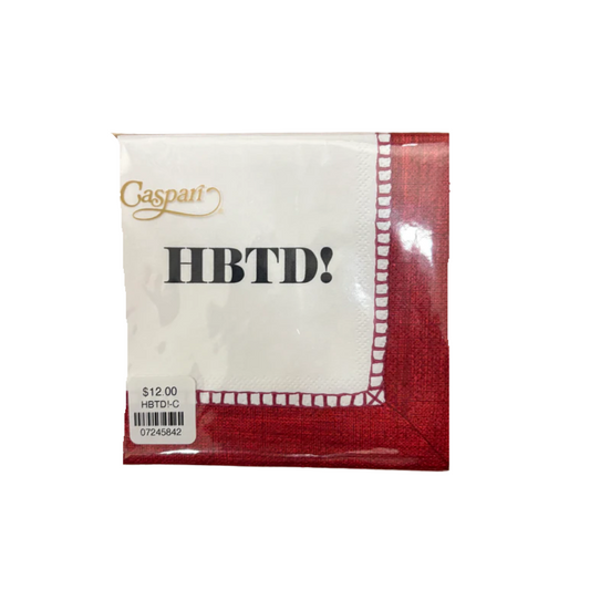 Caspari HBTD! Cocktail Napkins