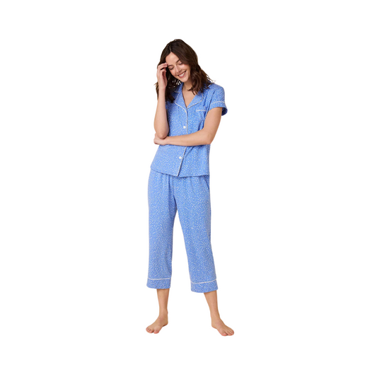 Confetti Dot Pima Knit Capri Set - Provence