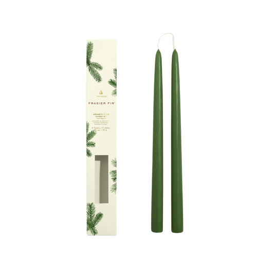 Thymes Frasier Fir 12" Taper Candle Set