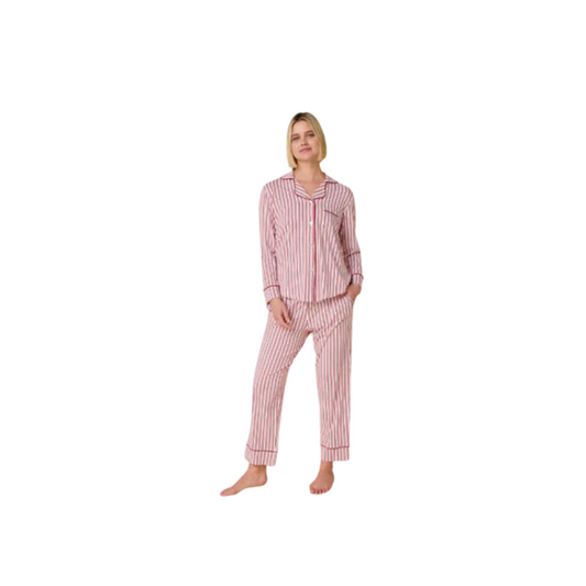 Holiday Stripe Pima Knit Long Sleeve Pajama