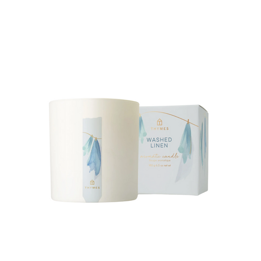 Thymes Washed Linen Poured Candle