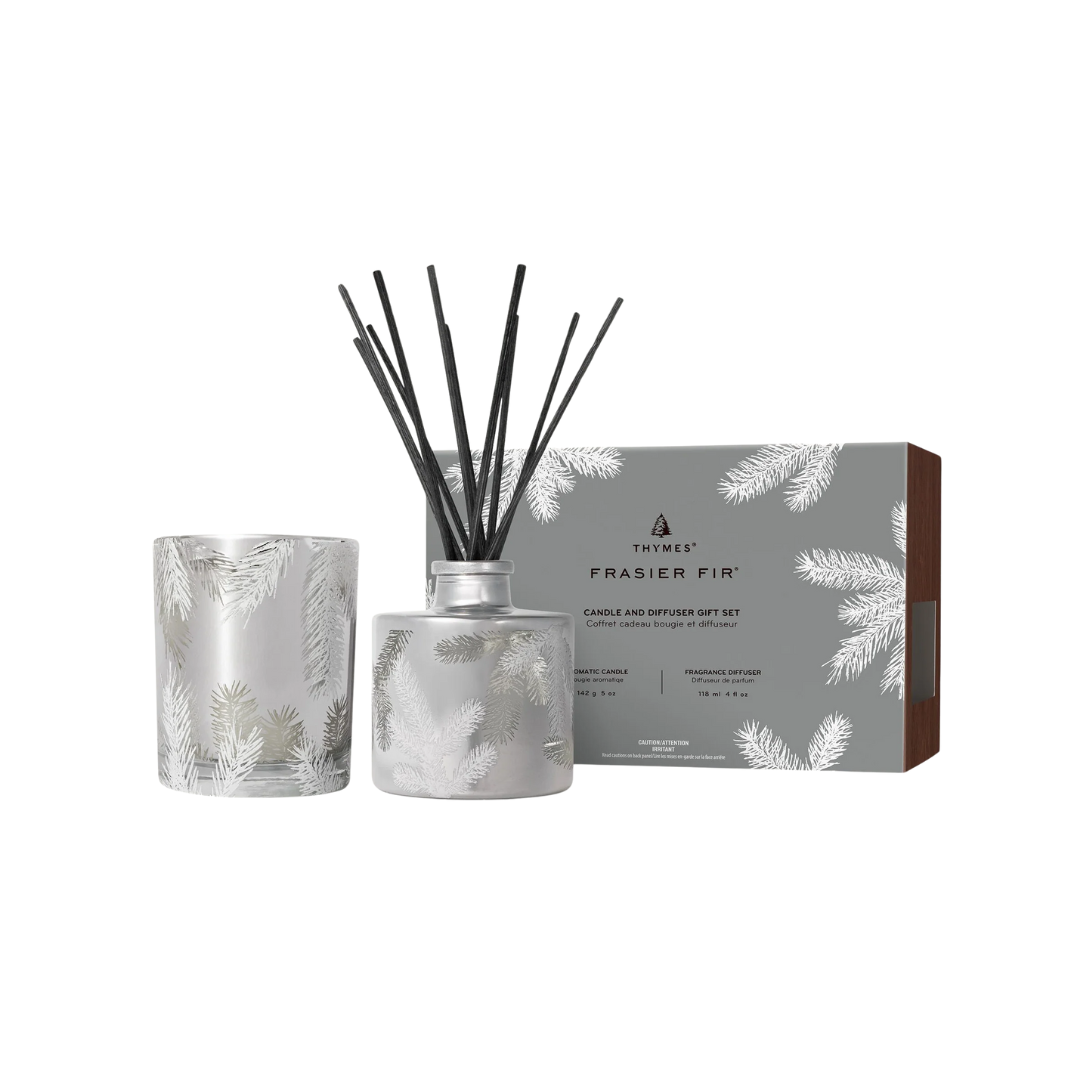 Thymes Frasier Fir Candle and Diffuser Gift Set