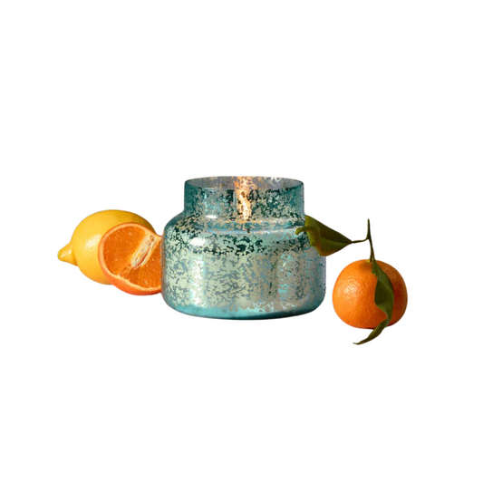Capri Blue Blue Textured Mercury Signature Candle 8oz - Volcano