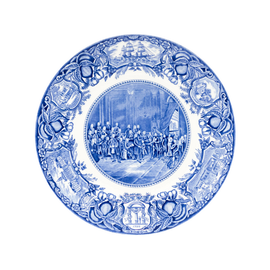 GA Plates Tomochichi & Co- Blue GA Plate #2
