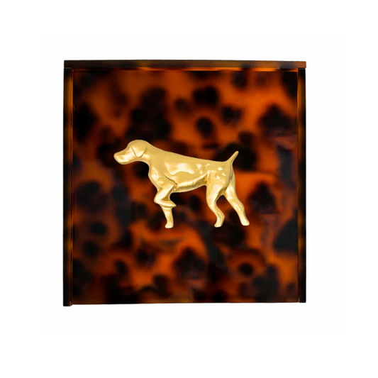 Southern Tribute Pointer Cocktail Napkin Box Tortise