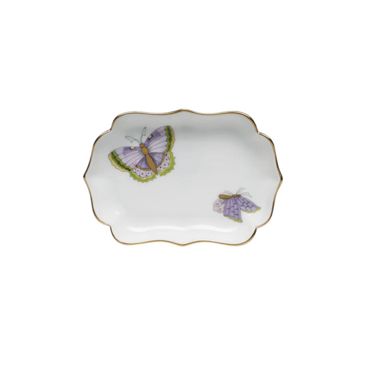 Herend Royal Garden Butterflies Mini Scallop Tray