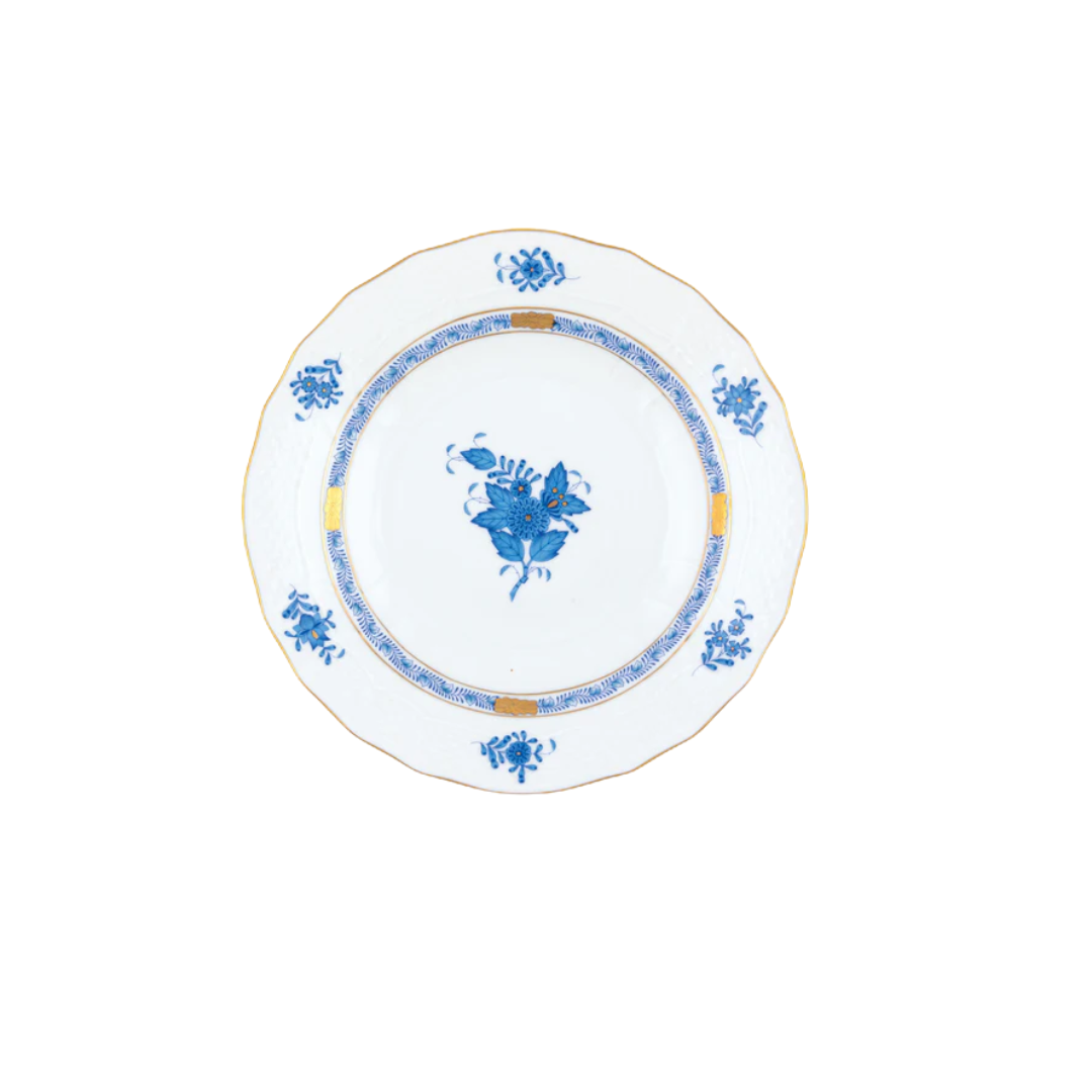 Herend Chinese Bouquet Blue Dessert Plate