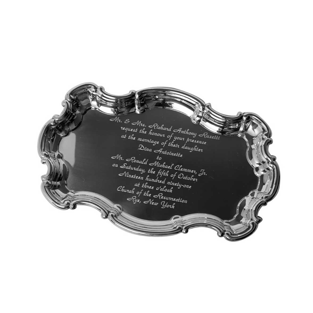 Salisbury Chippendale Wedding Tray with Invitation