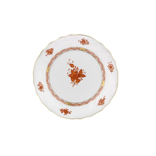 Herend Chinese Bouquet Rust Dessert Plate