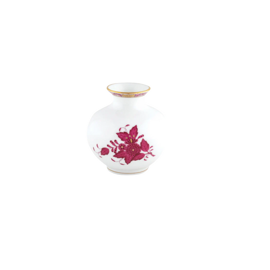 Herend Raspberry Chinese Bouquet Round Vase
