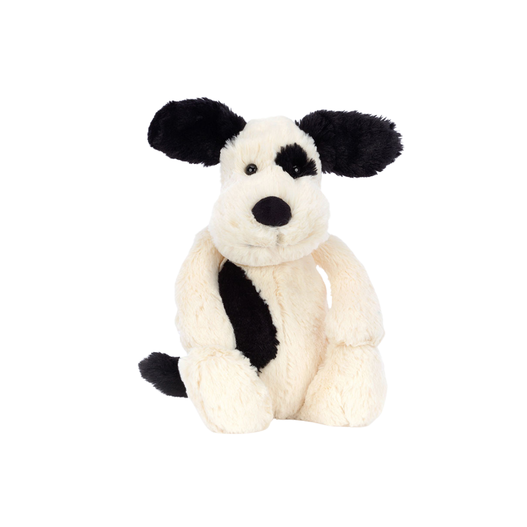 Jelly Cat Bashful Black & Cream Puppy