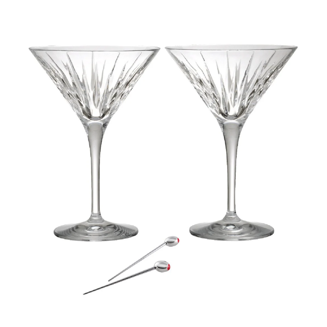 Reed & Barton Soho Martini Glass with Olive Picks
