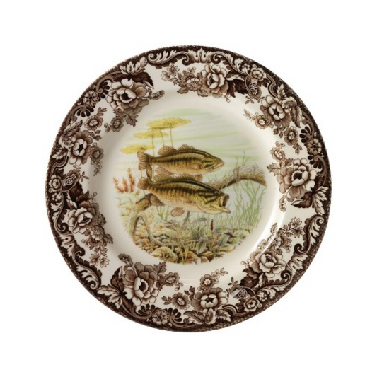Spode Woodland Large Mouth Bass Dinner Plate