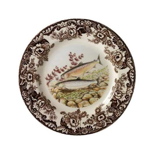 Spode Woodland Pacific Salmon Salad Plate