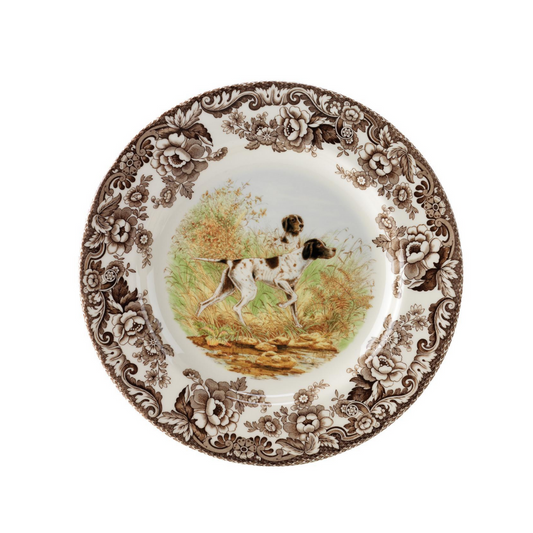 Spode Woodland Dogs Dinner 10.5" Pointer