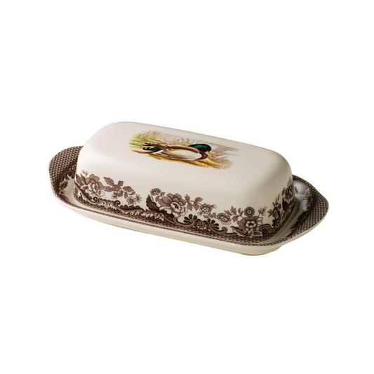 Spode Woodland Covered Butter Dish Mallard