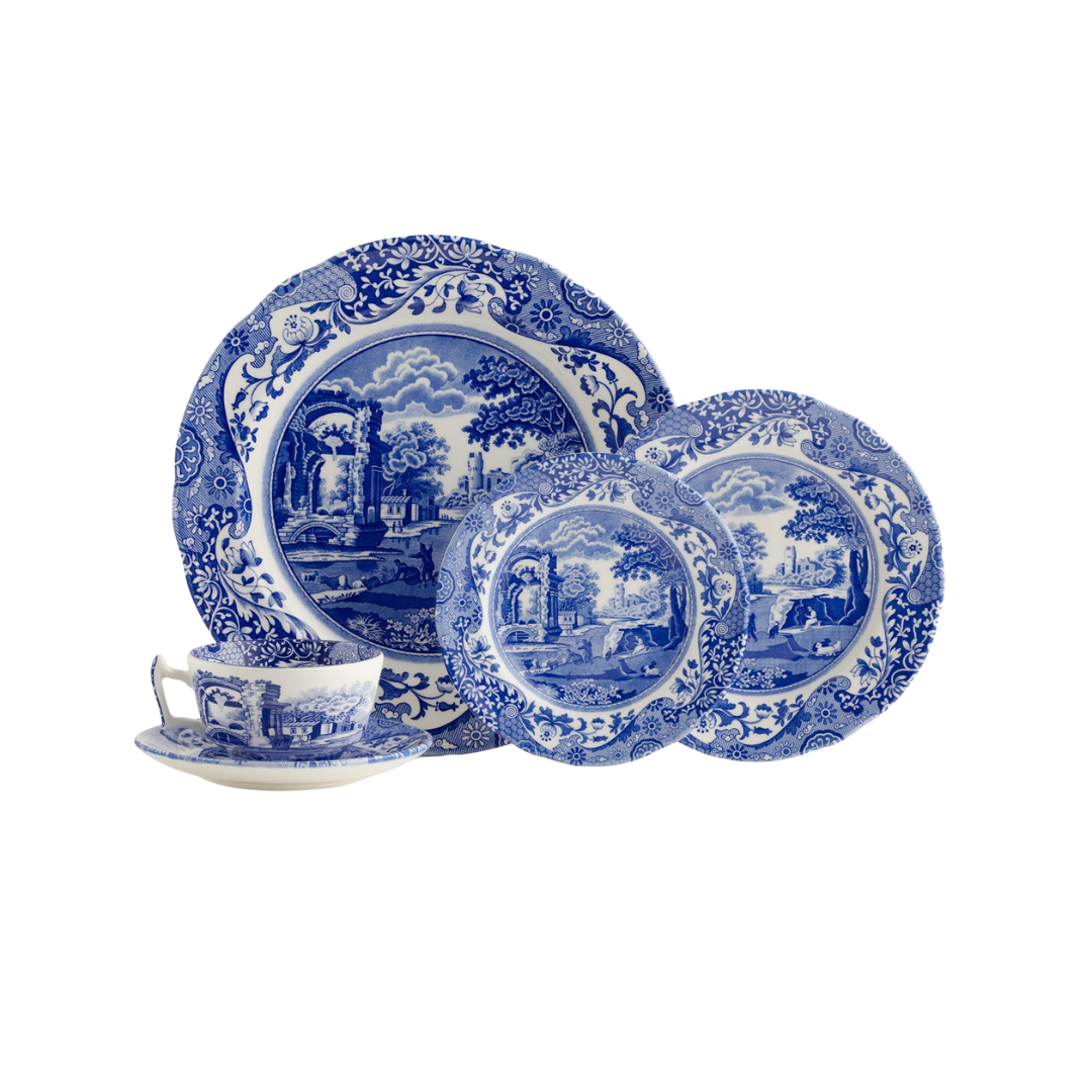 Spode Blue Italian 5 pc Place Setting