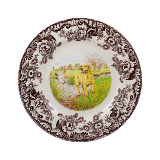 Spode Woodland Dinner Plate 10.5" Yellow Lab