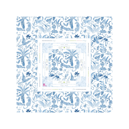 Oh My Mahjong Blue Instructional Mahjong Tablecloth
