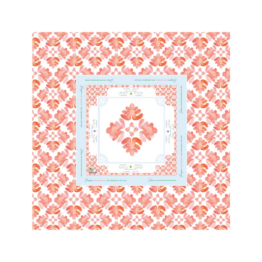 Oh My Mahjong Pop of Poppy Instructional Mahjong Tablecloth