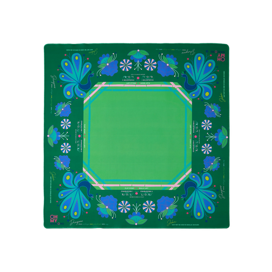 Oh My Mahjong Birdie Green Mahjong Mat
