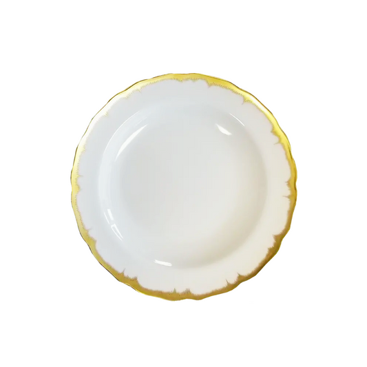 Mottahedeh Chelsea Feather Gold Dessert Plate