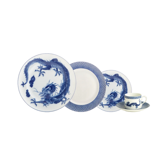 Mottahedeh Blue Dragon 5 pc Place Setting