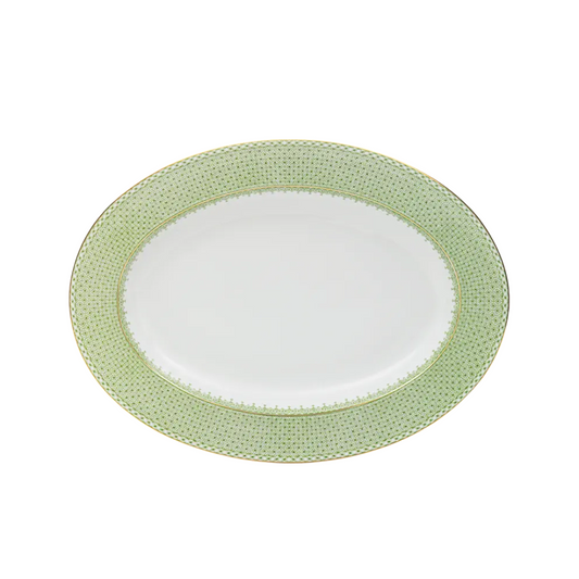 Mottahedeh Apple Green Lace Oval Platter