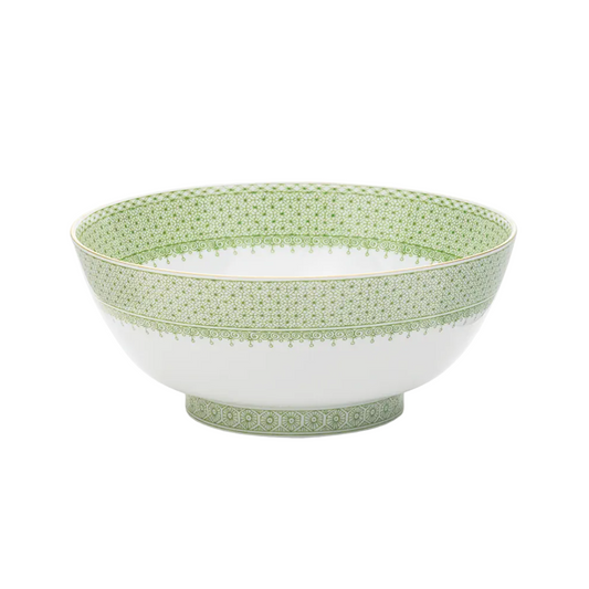 Mottahedeh Lace Apple Green Lace Round Bowl