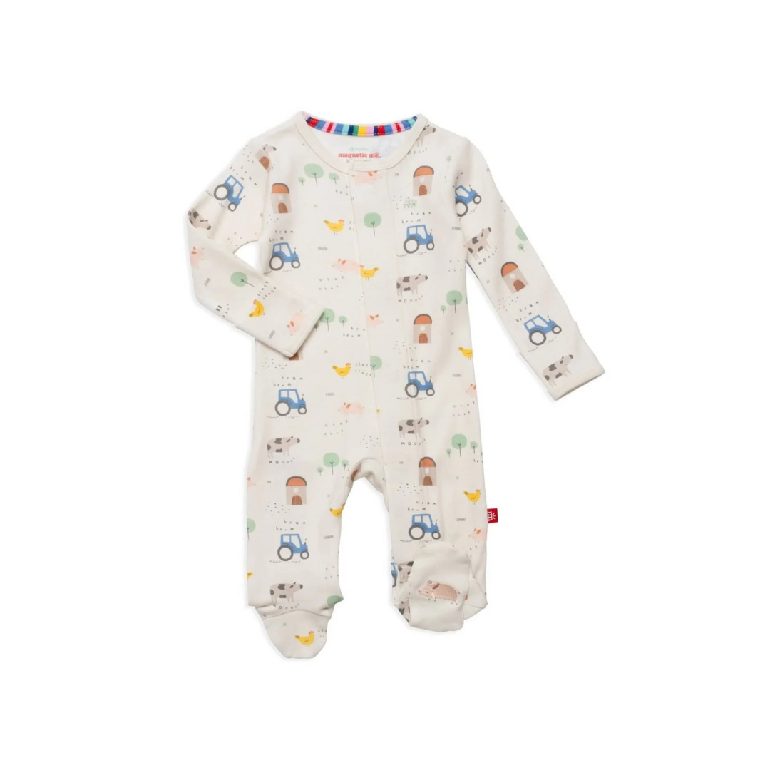 Magnetic Me Pasture Bedtime Organic Magnetic Footie