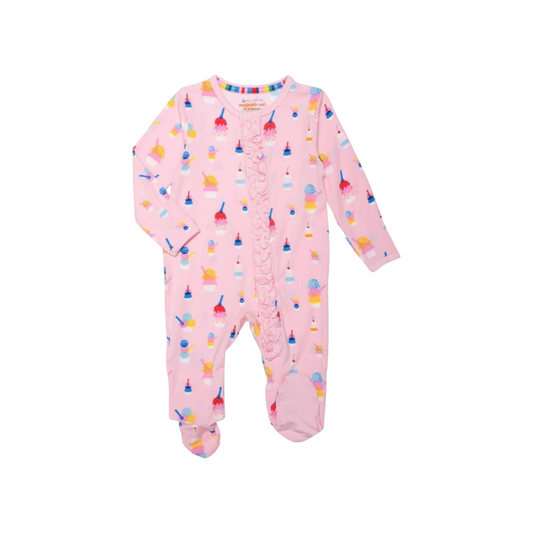 Magnetic Me Pink Sundae Funday Footie with Ruffles