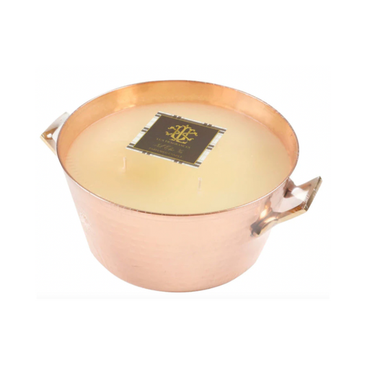 Lux Fragrances Fall Chai Tea Copper 4 Wick Bowl Candle