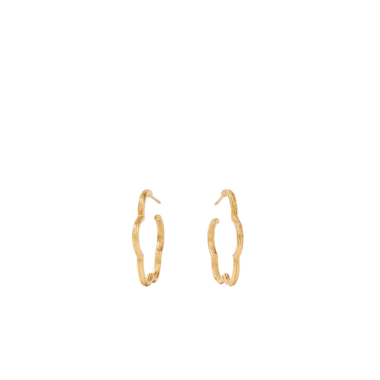 Julie Vos Gardenia Textured Hoop - L