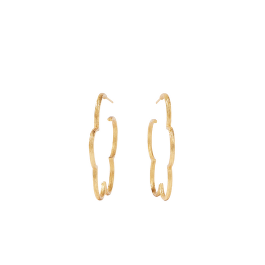 Julie Vos Gardenia Textured Hoop - M