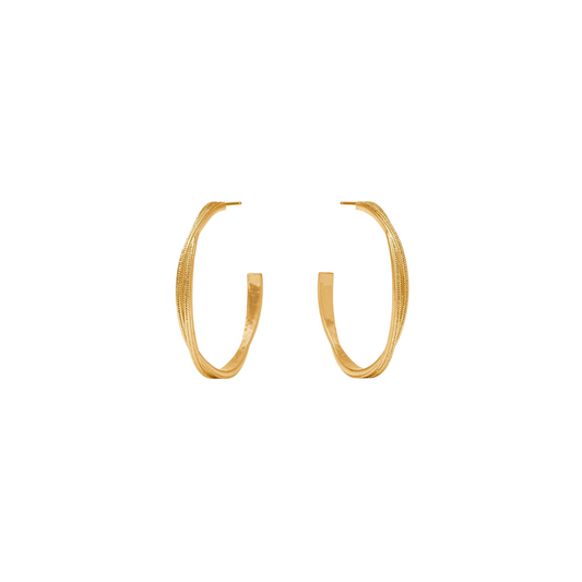 Julie Vos Cheval Twist Hoop - Gold - M