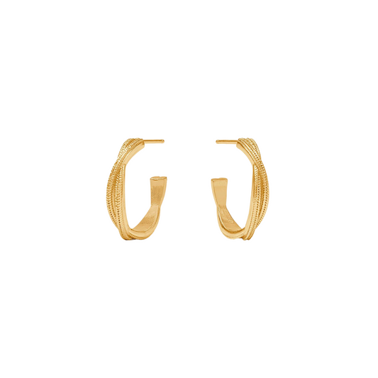 Julie Vos Cheval Twist Hoop - Gold - S