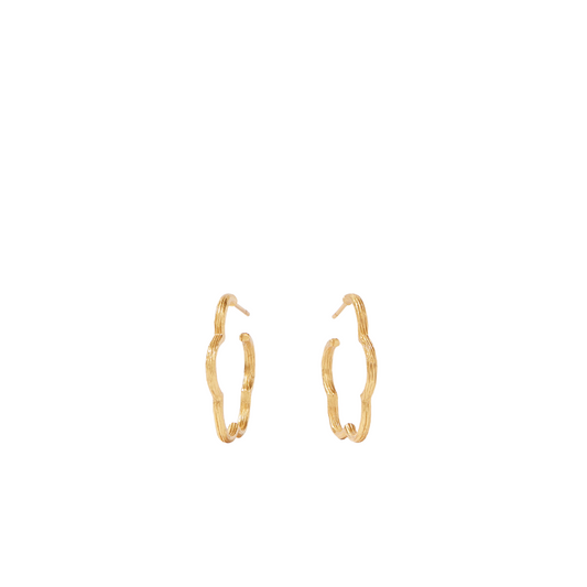 Julie Vos Gardenia Textured Hoop - S