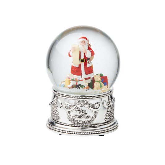 Lenox Winter Traditions Santa Musical Snow Globe