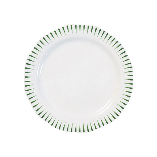 Juliska Sitio Stripe Dinner Plate - Basil
