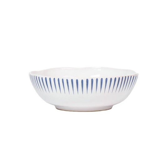 Juliska Sitio Stripe Indigo Coupe Bowl