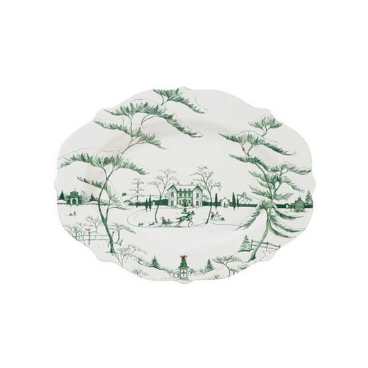 Juliska Country Estate Winter Frolic 18" Platter, Evergreen