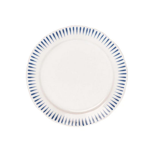 Juliska Sitio Stripe Delft Blue Dinner Plate