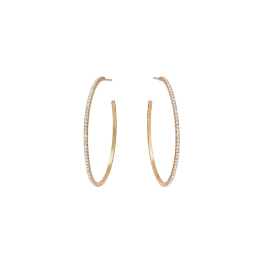 Julie Vos Windsor Hoop L - Cubic Zirconia