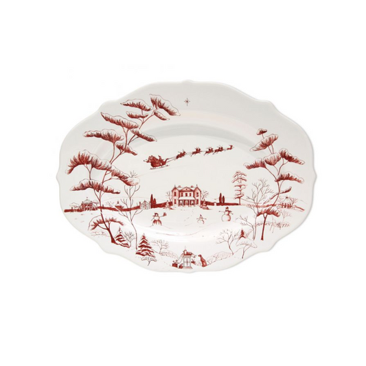 Juliska Country Estate Winter Frolic Ruby 15" Platter