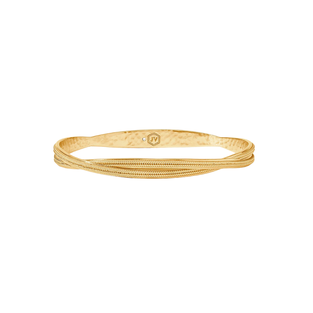 Julie Vos Cheval Twist Bangle - Gold - M
