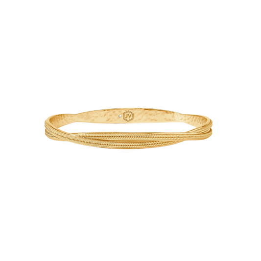 Julie Vos Cheval Twist Bangle - Gold - M